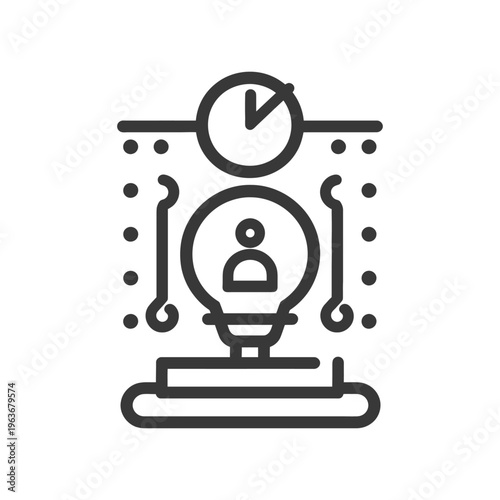 A conceptual illustration representing idea generation within a timeframe