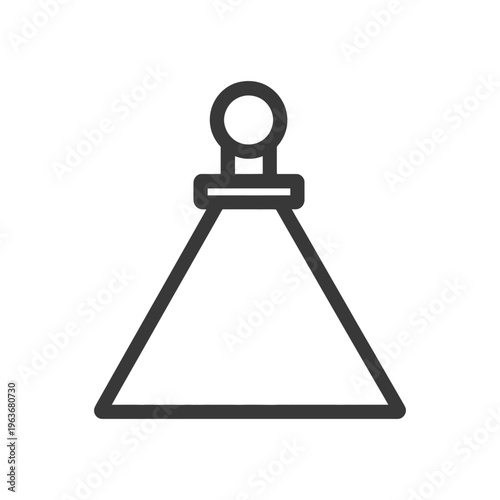 A minimalist illustration depicts a triangular shape and circle