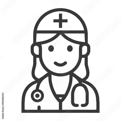 A cartoon style illustration depicting a healthcare professional character