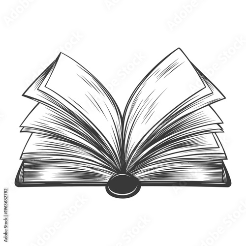 An Open Book Illustration Demonstrating Pages And Its Structure