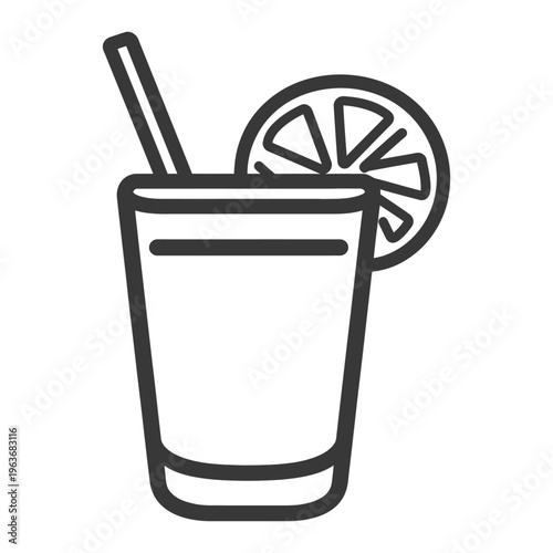 A refreshing drink served in a glass with a lemon slice