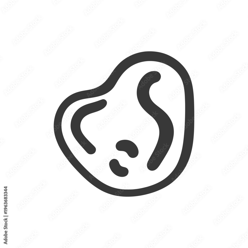 Obraz premium Simple illustration depicts a stylized shape of a food item