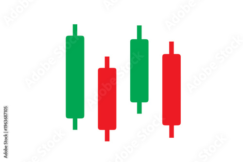 Candlestick Chart Trading Icon Set Stock Market Forex Investment Symbols