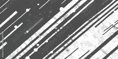 An empty urban highway featuring a black tarmac texture with white traffic lane lines and a yellow arrow symbol for street direction