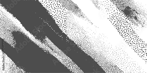 Seamless black leather texture and vintage grunge pattern illustration with a halftone dot world map silhouette design on a black and white vector wallpaper background