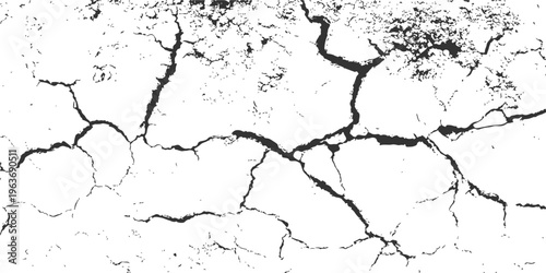 A weathered vintage backdrop featuring a cracked concrete wall with old grunge paint texture, showcasing a rough and aged pattern on a dirty cement surface