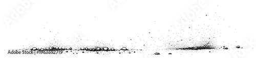 Vector illustration of realistic dirt particles and sand debris scattered on a flat surface