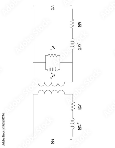 Exact equivalent circuit diagram of a real transformer with complex impedance