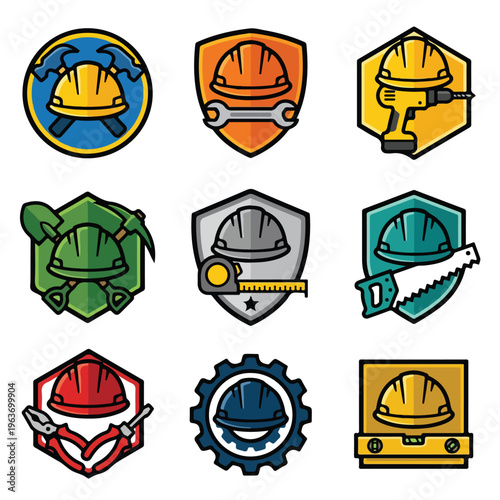 Construction Worker Safety Helmets.