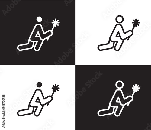 sorry human icon. Outline and filled sorry human icon from feeling and reaction collection. Thin line and Solid vectors isolated on black, white background. Editable sorry human symbol