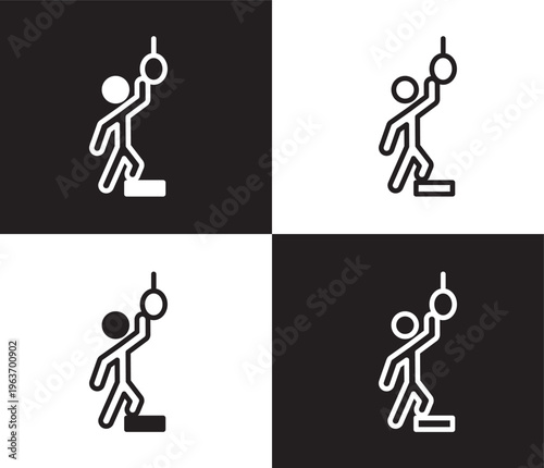 hopeless human icon. Outline and filled hopeless human icon from feeling and reaction collection. Thin line and Solid vectors isolated on black, white background. Editable hopeless human symbol