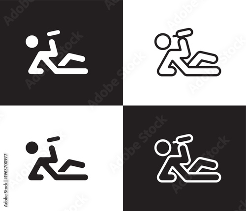 drunk human icon. Outline and filled drunk human icon from feeling and reaction collection. Thin line and Solid vectors isolated on black, white background. Editable drunk human symbol