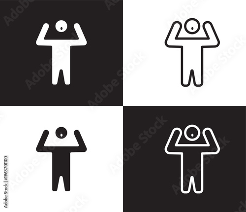 amazed human icon. Outline and filled amazed human icon from feeling and reaction collection. Thin line and Solid vectors isolated on black, white background. Editable amazed human symbol