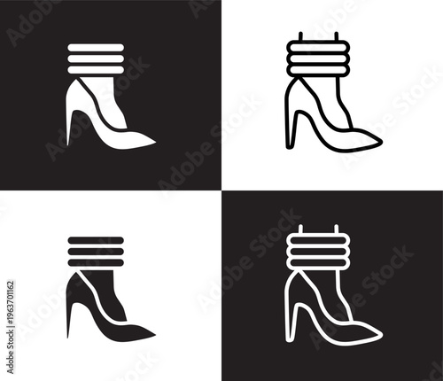 leg warmer icon. Outline and filled leg warmer icon from fashion and things collection. Thin line and Solid vectors isolated on black, white background. Editable leg warmer symbol