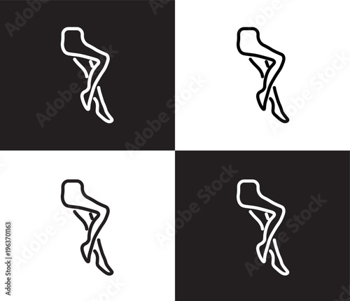 tights icon. Outline and filled tights icon from fashion and things collection. Thin line and Solid vectors isolated on black, white background. Editable tights symbol