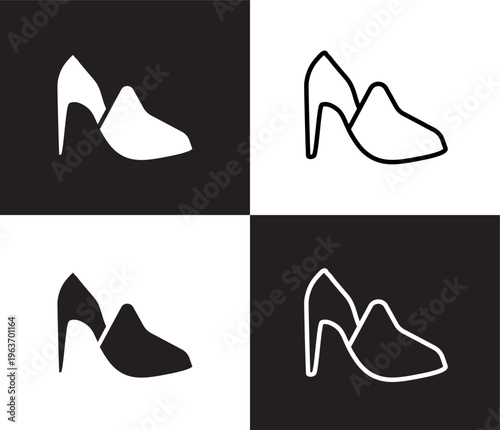 hell icon. Outline and filled hell icon from fashion and things collection. Thin line and Solid vectors isolated on black, white background. Editable hell symbol