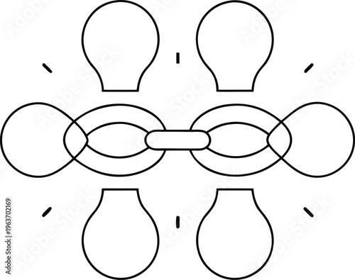 1320 siphonophore colony organism chain of spe line art vector illustration on transparent background