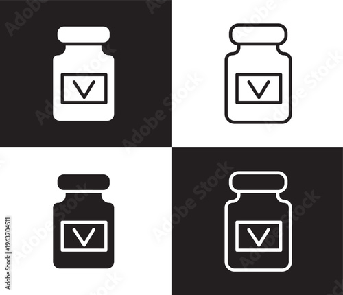 vegemite icon. Outline and filled vegemite icon from culture and civilization collection. Thin line and Solid vectors isolated on black, white background. Editable vegemite symbol