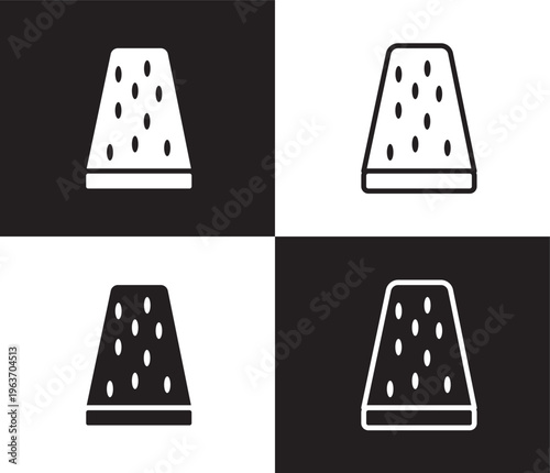 turron icon. Outline and filled turron icon from culture and civilization collection. Thin line and Solid vectors isolated on black, white background. Editable turron symbol