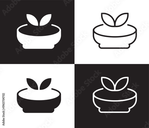 gazpacho icon. Outline and filled gazpacho icon from culture and civilization collection. Thin line and Solid vectors isolated on black, white background. Editable gazpacho symbol