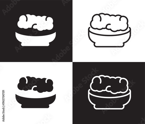 corn with pine icon. Outline and filled corn with pine icon from culture and civilization collection. Thin line and Solid vectors isolated on black, white background. Editable corn with pine symbol