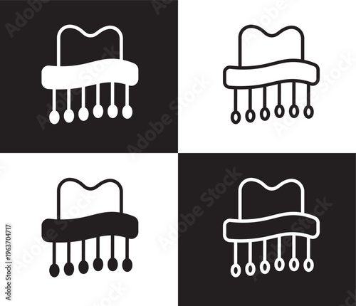 cork hat icon. Outline and filled cork hat icon from culture and civilization collection. Thin line and Solid vectors isolated on black, white background. Editable cork hat symbol