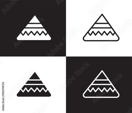 calumet icon. Outline and filled calumet icon from culture and civilization collection. Thin line and Solid vectors isolated on black, white background. Editable calumet symbol