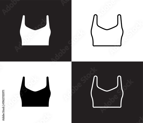 draped top icon. Outline and filled draped top icon from clothes and outfit collection. Thin line and Solid vectors isolated on black, white background. Editable draped top symbol