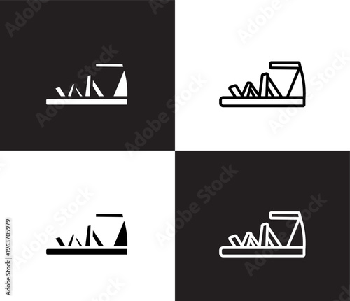 gladiator sandal icon. Outline and filled gladiator sandal icon from clothes and outfit collection. Thin line and Solid vectors isolated on black, white background. Editable gladiator sandal symbol