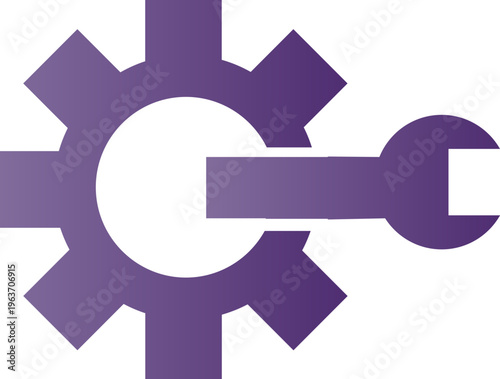 Settings and repair icon, technical support and work settings vector symbol
