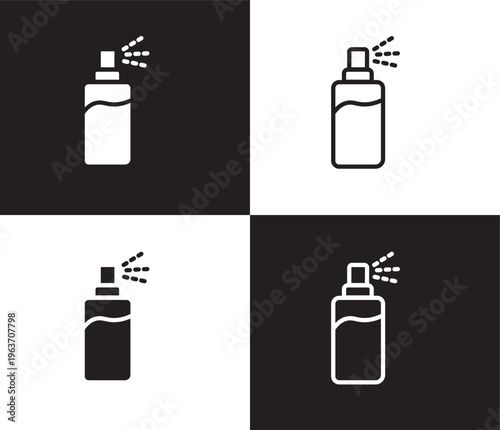 hair spray icon. Outline and filled hair spray icon from beauty and elegance collection. Thin line and Solid vectors isolated on black, white background. Editable hair spray symbol