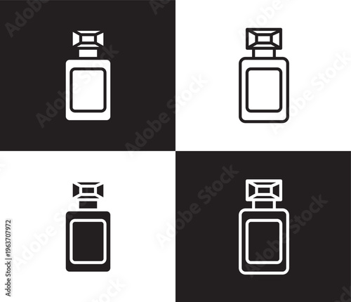 french perfume icon. Outline and filled french perfume icon from beauty and elegance collection. Thin line and Solid vectors isolated on black, white background. Editable french perfume symbol