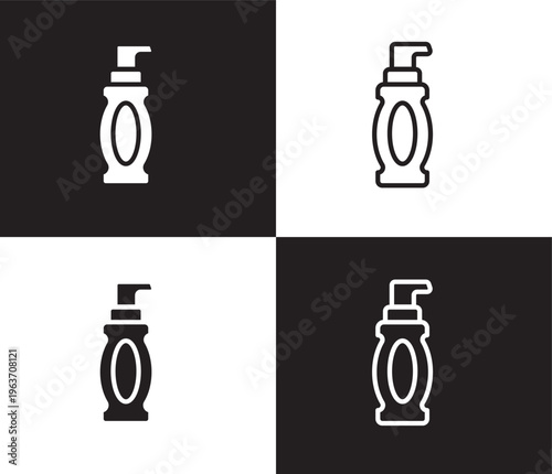 face cleanser icon. Outline and filled face cleanser icon from beauty and elegance collection. Thin line and Solid vectors isolated on black, white background. Editable face cleanser symbol