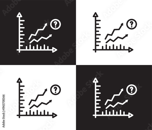 prediction icon. Outline and filled prediction icon from artificial intellegence collection. Thin line and Solid vectors isolated on black, white background. Editable prediction symbol