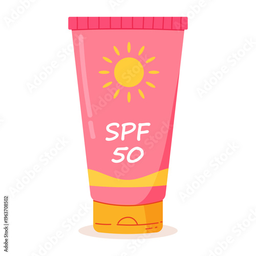 Sunscreen cream SPF 50 high protection skincare cosmetic sun care