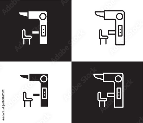 sensorama icon. Outline and filled sensorama icon from ai and future technology collection. Thin line and Solid vectors isolated on black, white background. Editable sensorama symbol