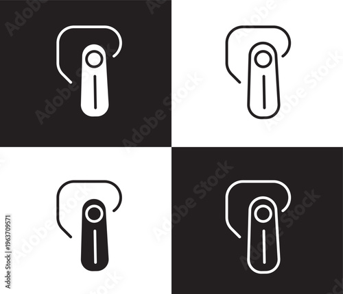 hands free device icon. Outline and filled hands free device icon from transportation collection. Thin line and Solid vectors isolated on black, white background. Editable hands free device symbol