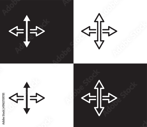 movement icon. Outline and filled movement icon from transportation collection. Thin line and Solid vectors isolated on black, white background. Editable movement symbol