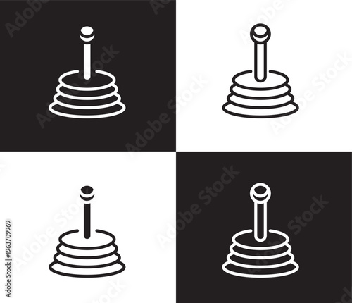gearshift icon. Outline and filled gearshift icon from transportation collection. Thin line and Solid vectors isolated on black, white background. Editable gearshift symbol