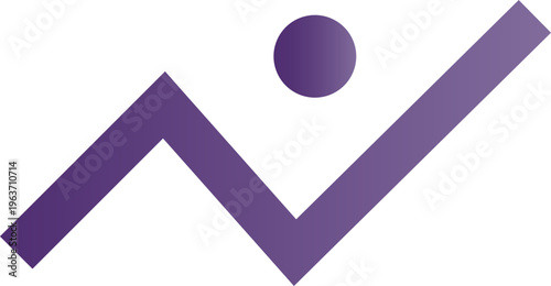 Data analytics icon, growth chart and statistical progress vector symbol