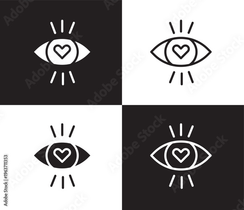 attractive icon. Outline and filled attractive icon from startup and strategy collection. Thin line and Solid vectors isolated on black, white background. Editable attractive symbol