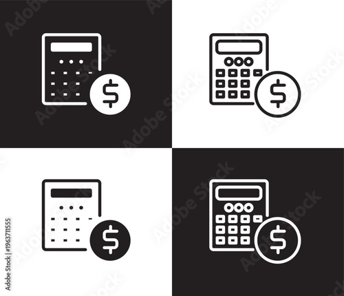 budget icon. Outline and filled budget icon from startup and strategy collection. Thin line and Solid vectors isolated on black, white background. Editable budget symbol