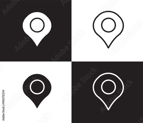 symbol icon. Outline and filled symbol icon from social media marketing collection. Thin line and Solid vectors isolated on black, white background. Editable symbol symbol