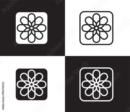 photos icon. Outline and filled photos icon from social media marketing collection. Thin line and Solid vectors isolated on black, white background. Editable photos symbol
