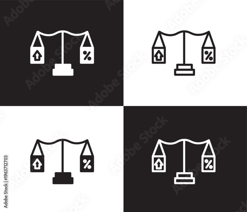 juridical icon. Outline and filled juridical icon from real estate industry collection. Thin line and Solid vectors isolated on black, white background. Editable juridical symbol