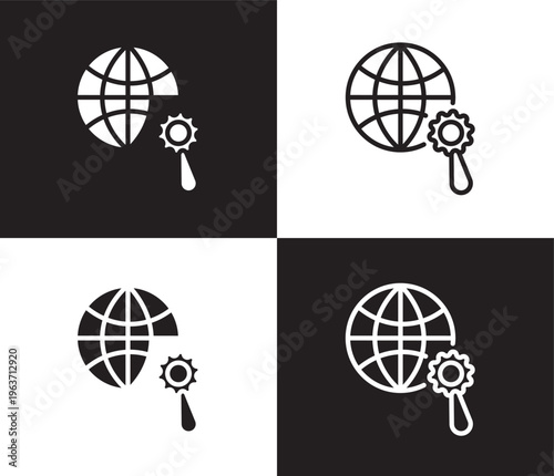 optimization icon. Outline and filled optimization icon from information technology collection. Thin line and Solid vectors isolated on black, white background. Editable optimization symbol