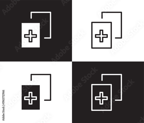 duplicate icon. Outline and filled duplicate icon from information technology collection. Thin line and Solid vectors isolated on black, white background. Editable duplicate symbol