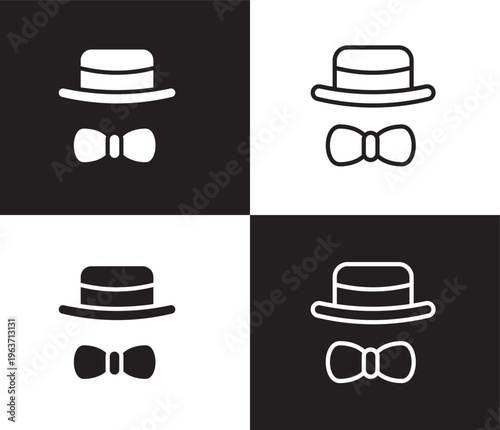 elegant icon. Outline and filled elegant icon from people and relation collection. Outline vector. Editable elegant symbol