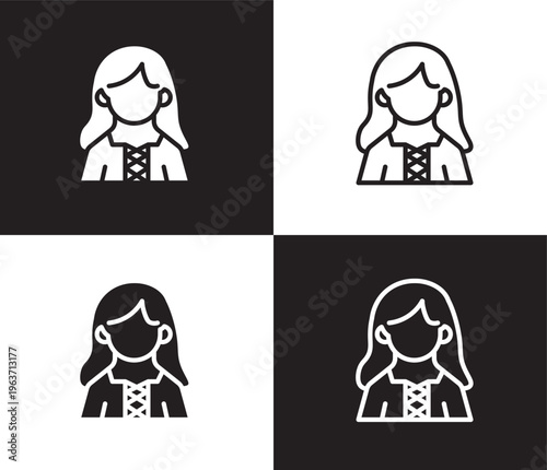 norwegian icon. Outline and filled norwegian icon from people and relation collection. Outline vector. Editable norwegian symbol