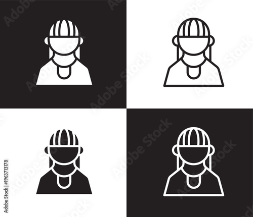 amazonian icon. Outline and filled amazonian icon from people and relation collection. Outline vector. Editable amazonian symbol